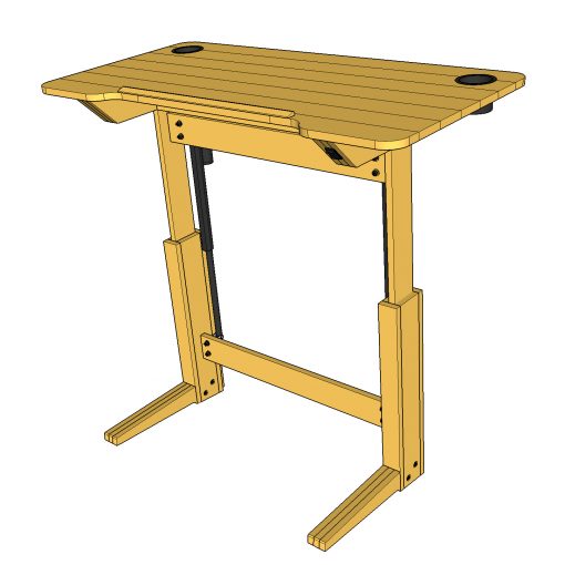 Lift Bridge Standing Desk / Drafting Table Plans - Lift ...