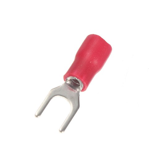 red 4mm 0,5-1,5mm² Connector Cable Shoes Insulated 20 St Fork cable lugs